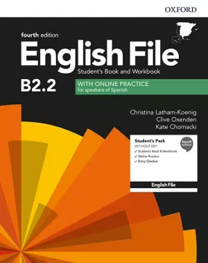 ENGLISH FILE 4TH EDITION B2.2. STUDENT'S BOOK AND WORKBOOK WITHOUT KEY PACK  ED20