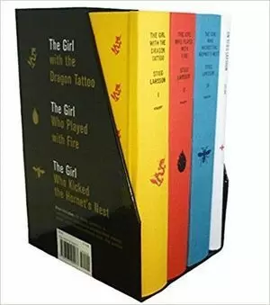 TIEG LARSSON'S MILLENNIUM TRILOGY DELUXE BOX SET: THE GIRL WITH THE DRAGON TATTOO, THE GIRL WHO PLAYED WITH FIRE, THE GIRL WHO KICKED THE HORNET'S NEST.