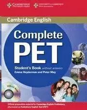 COMPLETE PET STUDENT'S BOOK WITHOUT ANSWERS WITH CD-ROM