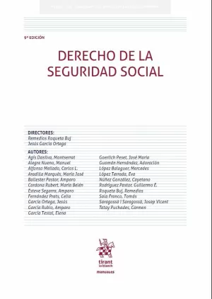 DERECHO DE LA SEGURIDAD SOCIAL 9ª EDICIÓN 2020