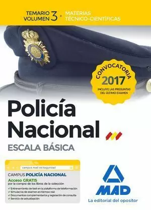 POLICIA NACIONAL ESCALA BASICA TEMARIO III 2017 MAD