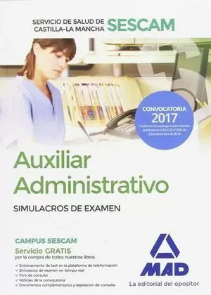 AUXILIAR ADMINISTRATIVO SESCAM SIMULACAROS EXAMEN 2017 MAD