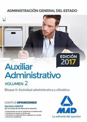 AUXILIAR ADMINISTRATIVO ADMINISTRACION DEL ESTADO 2017. TEMARIO II