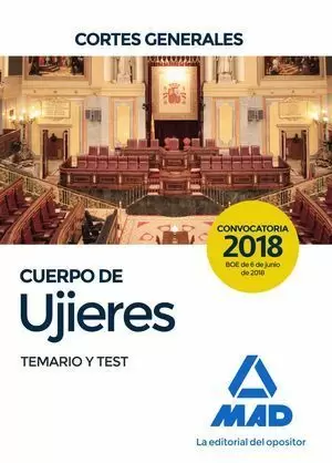 CUERPO DE UJIERES CORTES GENERALES TEMARIO Y TEST 2018 MAD