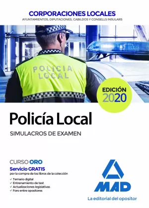 2020 POLICÍA LOCAL. SIMULACROS DE EXAMEN. COOPERACIONES LOCALES
