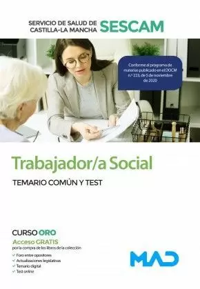 2021 TRABAJADOR SOCIAL SESCAM TEMARIO COMUN Y TEST