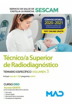 TEMARIO III TÉCNICO SUPERIOR RADIODIAGNÓSTICO SESCAM 2021 MAD