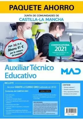 2021 PACK AUXILIAR TECNICO EDUCATIVO JCCM MAD