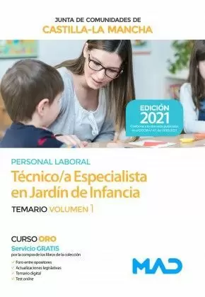2021 TECNICO ESPECIALISTA JARDIN DE INFANCIA JCCM. TEMARIO I