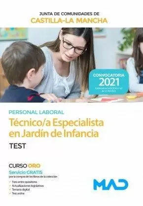 2021 TEST TÉCNICO ESPECIALISTA JARDÍN INFANCIA JCCM