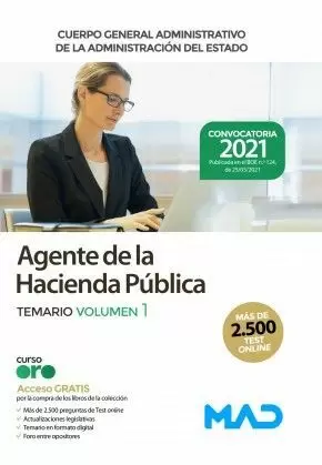 2021 AGENTE DE LA HACIENDA PUBLICA TEMARIO 1. MAD