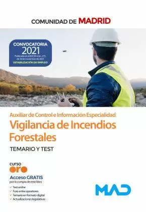 2022 AUXILIAR DE CONTROL E INFORMACIÓN, ESPECIALIDAD   DE VIGILANCIA DE INCENDIOS FOR