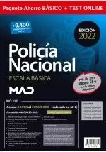 PAQUETE AHORRO BÁSICO + TEST ONLINE ESCALA BÁSICA POLICÍA NACIONAL 2022. AHORRA 65