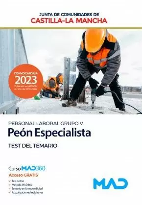 2023 PEÓN ESPECIALISTA JCCM TEST (PERSONAL LABORAL GRUPO V)