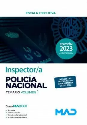 2023 INSPECTOR/A DE POLICÍA NACIONAL. TEMARIO VOLUMEN 1
