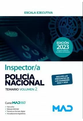 2023 INSPECTOR/A DE POLICÍA NACIONAL. TEMARIO VOLUMEN 2