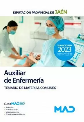 2023 AUXILIAR DE ENFERMERÍA DE LA DIPUTACIÓN DE JAÉN. TEMARIO DE MATERIAS COMUNES