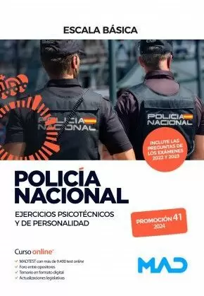 2024 POLICÍA NACIONAL ESCALA BÁSICA. EJERCICIOS PSICOTÉCNICOS Y DE PERSONALIDAD
