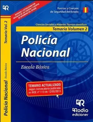 POLICÍA NACIONAL ESCALA BÁSICA TEMARIO II 2016 RODIO