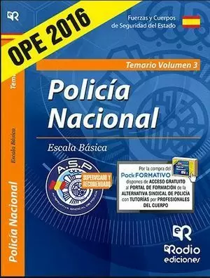 POLICÍA NACIONAL ESCALA BÁSICA TEMARIO III 2016 RODIO