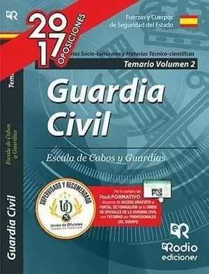 GUARDIA CIVIL TEMARIO II 2017 RODIO MATERIAS SOCIO-CULTURALES Y TECNICO-CIENTIFICAS