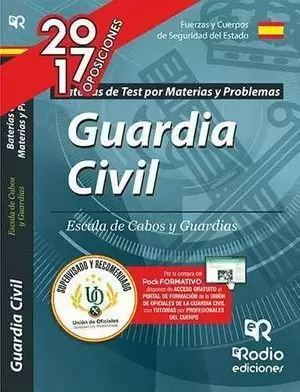 GUARDIA CIVIL BATERIA TEST POR MATERIAS Y PROBLEMAS 2017 RODIO