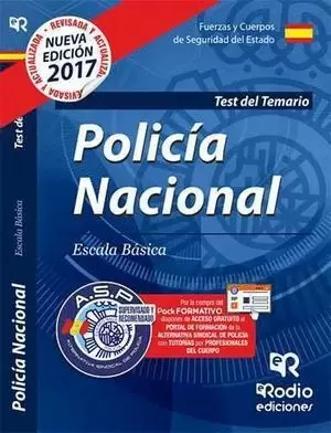 CUERPO NACIONAL DE POLICIA ESCALA BASICA. TEST DEL TEMARIO 2017  CUARTA EDICION