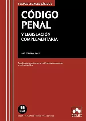 CÓDIGO PENAL Y LEGISLACIÓN COMPLEMENTARIA 2018