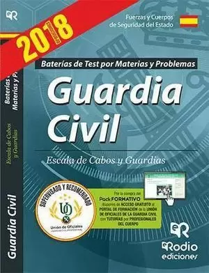 GUARDIA CIVIL BATERÍA DE TEST POR MATERIAS Y PROBLEMAS 2018 RODIO