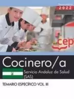 COCINERO/A SERVICIO ANDALUZ DE SALUD SAS TEMARIO ESPECIFICO VOL 3 2022