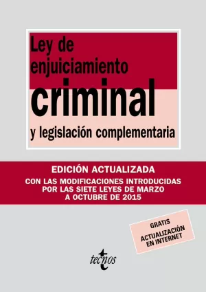 LEY DE ENJUICIAMIENTO CRIMINAL 2015 TECNOS