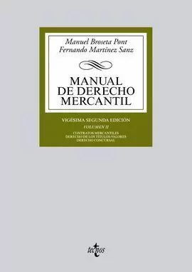 MANUAL DE DERECHO MERCANTIL VOL II