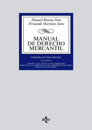 MANUAL DE DERECHO MERCANTIL I 28 ED.