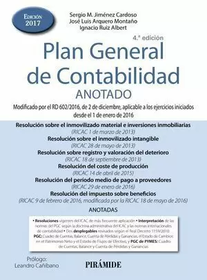 PLAN GENERAL DE CONTABILIDAD ANOTADO 2017