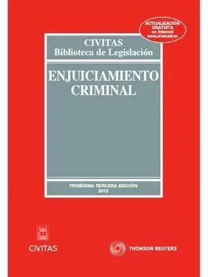ENJUICIAMIENTO CRIMINAL 33ªED CIVITAS 2012