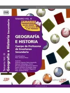 GEOGRAFÍA E HISTORIA TEMARIO III CEP 2012 CUERPO PROFESORES EDUCACION SECUNDARIA