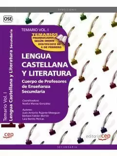 LENGUA CASTELLANA Y LITERATURA TEMARIO I 2012 CEP CUERPO DE PROFESORES DE EDUCACION SECUNDARIA