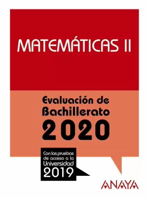 MATEMÁTICAS II. EVALUACION BACHILLERATO 2020