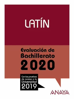 LATÍN. EVALUACION BACHILLERATO 2020