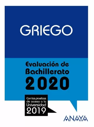 GRIEGO. EVALUACION BACHILLERATO 2020