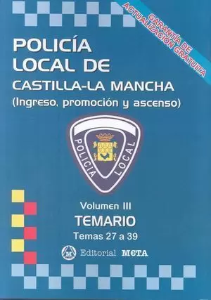 POLICIA LOCAL CASTILLA LA MANCHA TEMARIO VOL III META 2020