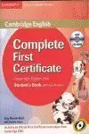 COMPLETE FIRST CERTIFICATE STUDENT FOR SPANISH SPEAKERS CAMBRIDGE 1ª ED.