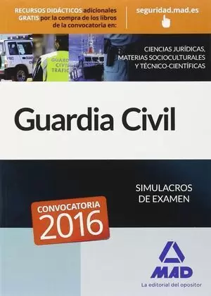 2016 GUARDIA CIVIL. SIMULACROS DE EXAMEN