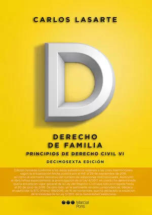 PRINCIPIOS DE DERECHO CIVIL TOMO VI (16ªED)  DERECHO DE FAMILIA 2017 MARCIAL PONS