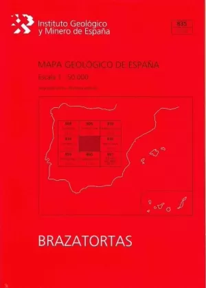 BRAZATORTAS 835 MAPA GEOLOGICO DE ESPAÑA ESCALA