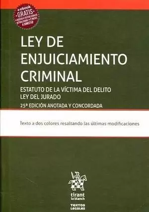 LEY ENJUICIAMIENTO CRIMINAL 2017 TIRANT LO BLANCH