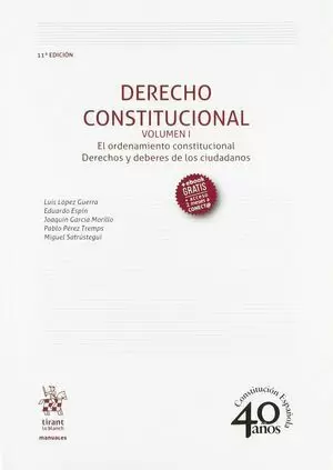 DERECHO CONSTITUCIONAL VOL I 2018