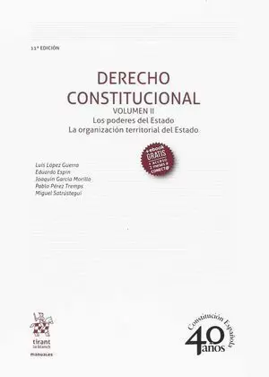 DERECHO CONSTITUCIONAL  VOL. II  2018 11ª ED.