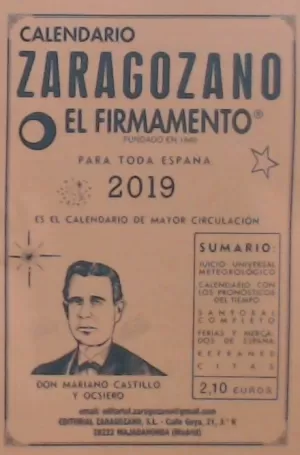 CALENDARIO ZARAGOZANO 2019. EL FIRMAMENTO