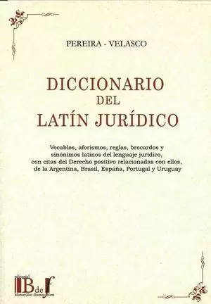 NOVEDAD DICCIONARIO DEL LATÍN JURÍDICO